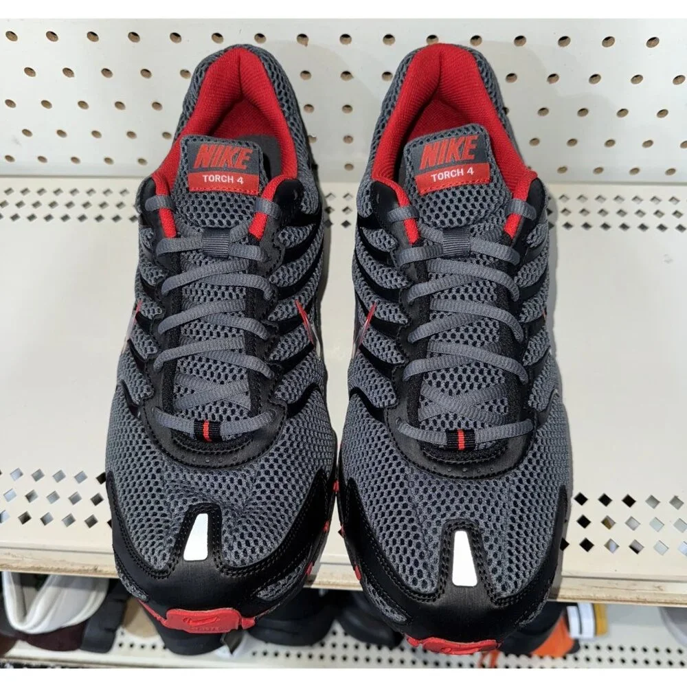 Nike Air Max Torch 4 Mens Athletic Running Shoes Size 9 Gray Red 343846-006